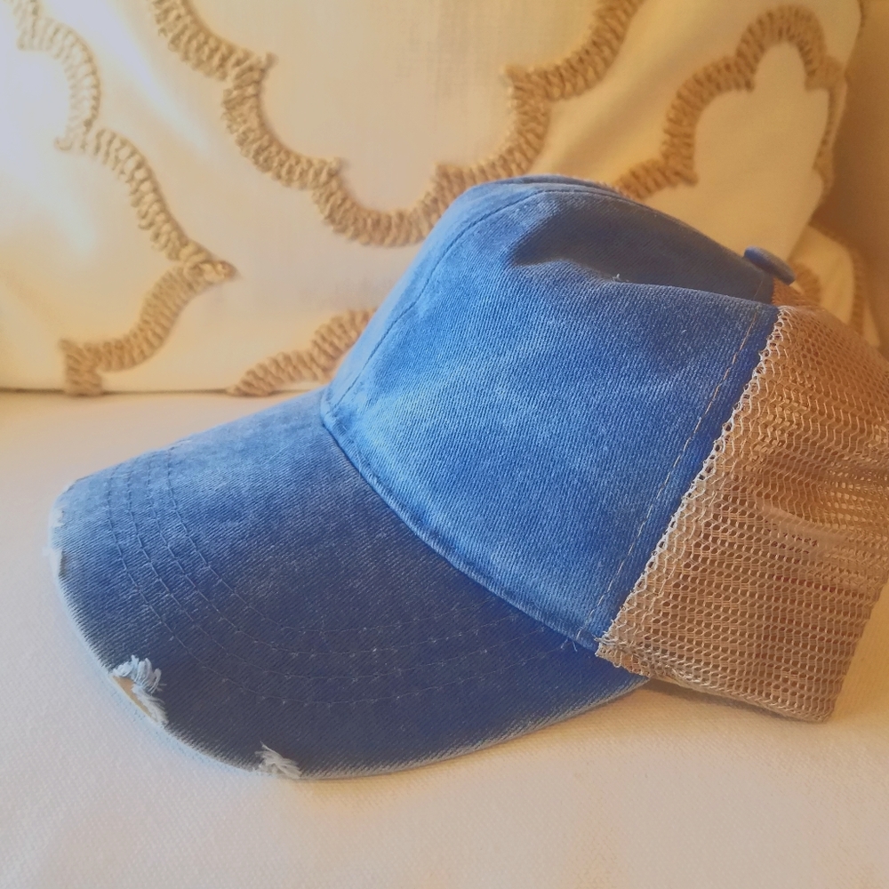 Distressed  ball cap.
